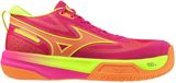 Mizuno Neo Jump Indoor Schoenen Unisex Volleybal Synthetisch/Textiel Roze/Geel/Oranje Maat 44.5