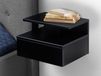 ASHIEL Meuble de chevet suspendu 1 tiroir noir mat