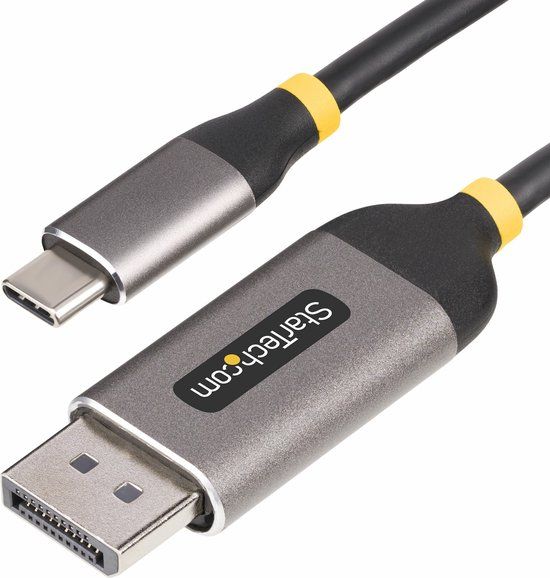 StarTech.com 3m USB-C naar DisplayPort Adapter Kabel, 8K 60Hz, 4K 144Hz, HDR10, USB Type-C naar DP 1.4 Video Converter Kabel, USB4/Thunderbolt 3/4 Compatibel