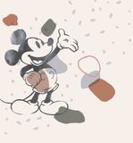 Komar Fotobehang - Mickey Organic Shapes 250x280cm - Vliesbehang