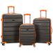 Rockland Escape 4-delige softside rechtopstaande bagageset, HOUTSKOOL, 3 Piece (20"/24"/28")