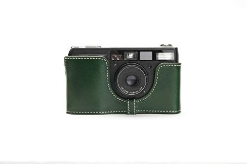 TP Original Handgemaakte Echt Lederen Half Camera Case Tas Cover voor Ricoh GR1V - Groen