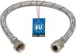 KOTARBAU® Tuyau de raccordement flexible 3/8"x3/8" - Tuyau de raccordement pour robinetterie 50 cm - Tuyau de robinet flexible - Écrou tournant x raccord à compression - Tuyau de raccordement sanitaire - Tuyau de raccordement tressé en acier inoxydable - Argent