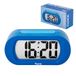 Fisura Digitale wekker, blauw, digitale wekker met led-display, 12/24 uur met achtergrondverlichting, slaapkamerklok met batterijen (3 AAA-batterijen niet inbegrepen)