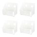 Cetomo Kunststof hangende manden met gat, wandgemonteerde opbergdozen, hangende plank mand organizer met haken, voor badkamer douche thuis keuken, wit, 4 stuks (19,7 x 13 x 17 cm)