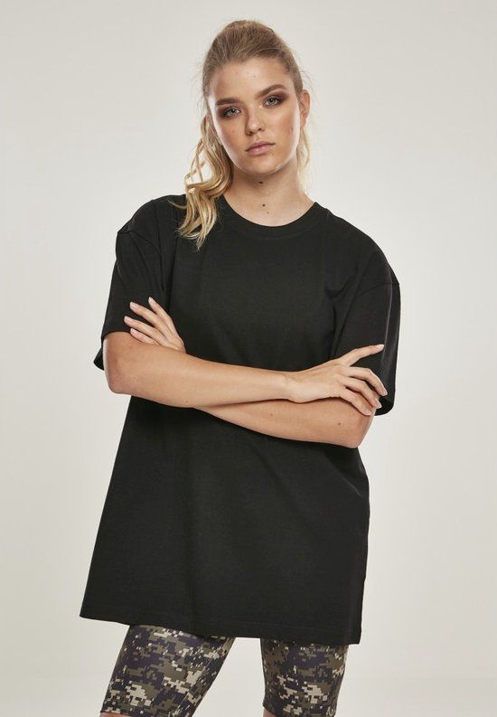 Urban Classics Oversized Boyfriend Tee Dames T-shirt - Zwart - XS