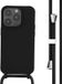 iMoshion Hoesje iPhone 14 Pro - Siliconen Back Cover met Koord - Zwart