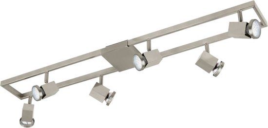 EGLO Zeraco - Spot - 6 Lichts - Nikkel-Mat | GU10 | LED | 120 cm