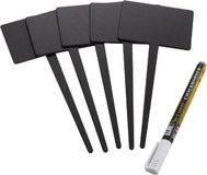Merkloos / Sans marque Securit Krijtbordjes - 5x - op stokje - 18 cm - met stift