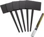 Merkloos / Sans marque Securit Krijtbordjes - 5x - op stokje - 18 cm - met stift