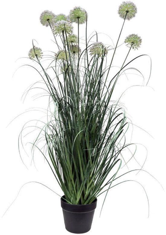 Oosterik Home Allium siergras wit H 117 cm kunstplant