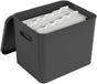 Rotho My Paper archiefdoos A4, documentenorganizer met inhangers, 40x29,2x29,8 CM, zwart