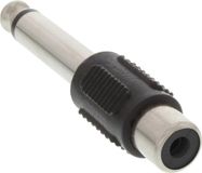 InLine 99322 tussenstuk voor kabels 6.3mm jack male RCA F Zwart, Zilver