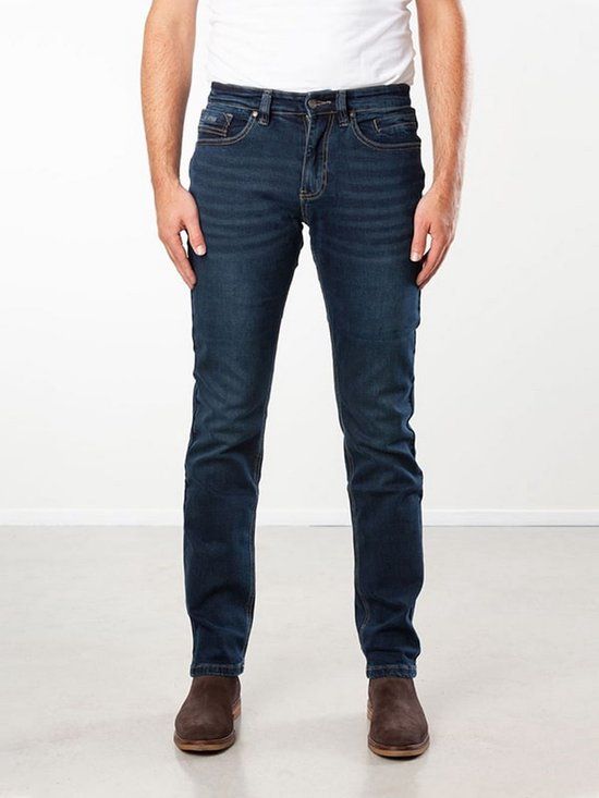 Jv Slim ns pants slim fit stretch denim dark stw - Blauw - Maat W34 X L30 - Heren