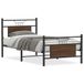 vidaXL Bedframe Metaal Bruin Eiken 90x190 cm