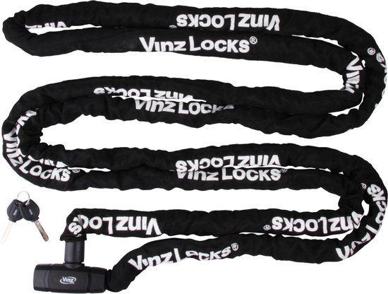 VINZ Olympus Lang Kettingslot - 500cm - Zwart