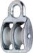 DX Poulie Double Roue Nylon Métal 50 kg Charge Maximale