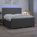 Maison Exclusive - lit boxspring LED avec matelas, gris foncé, 140 x 190 cm, rembourré
