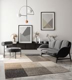 the carpet Pearl – modern vloerkleed voor woonkamer & slaapkamer met blokpatroon, beige, 240 x 330 cm