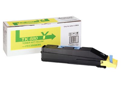 Kyocera TK-880Y - Gele tonercartridge - 18000 pagina's - Compatibel met FS-C8500DN