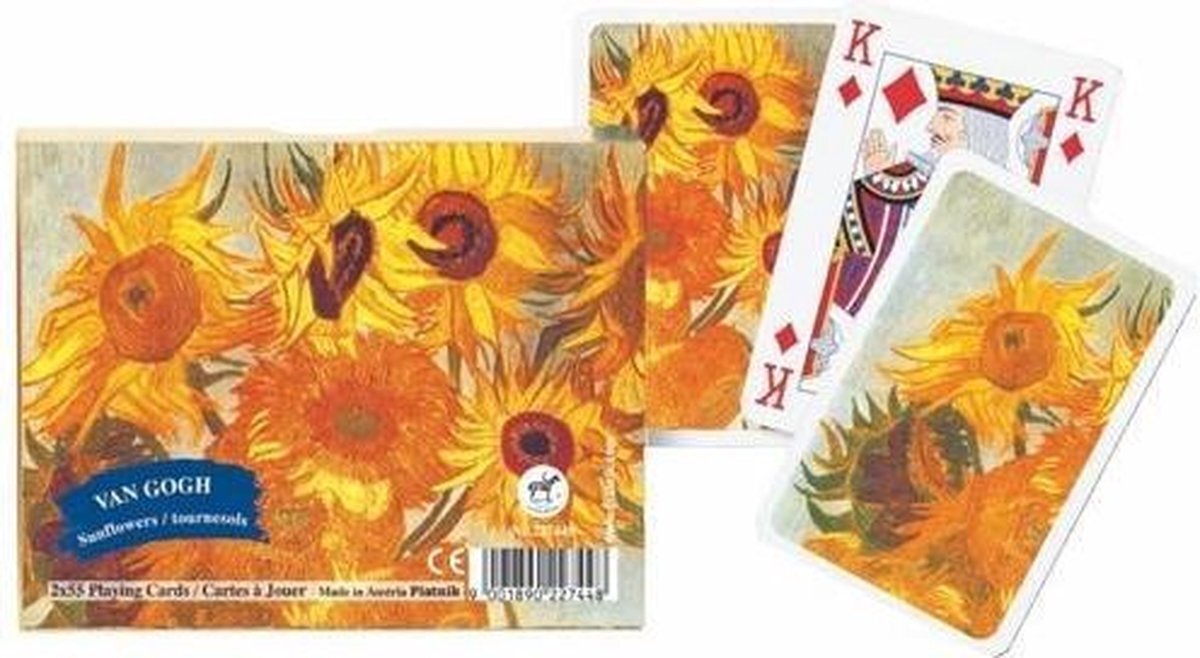 Piatnik Vincent van Gogh Zonnebloemen Speelkaarten - Double Deck