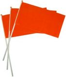 Oranje zwaaivlaggetjes - 10x - 20 x 30 cm - Oranje/Holland supporter/Koningsdag feestartikelen