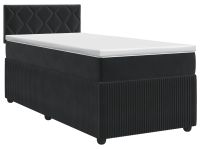 vidaXL Boxspringbed met matras, zwart, 100 x 200 cm, fluweel