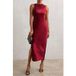 Reiss Robe mi-longue à dos ouvert Rouge
