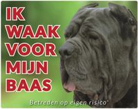 Stickerkoning Mastino Waakbord - Ik waak voor mijn baas
