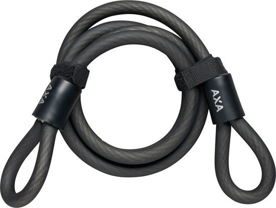 Axa Double Loop Slotkabel 120/10 - Zwart