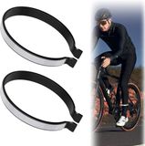 Bol Broekclips - Lot de deux clips de pantalon de vélo avec bandes élastiques réfléchissantes à la cheville - Clips de vélo légers - Gris - Clips de pantalon de vélo pour le cyclisme, la course de nuit et unisexe