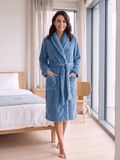 Pastunette - Badjas - Frosty - Fleece - Blauw - 3XL
