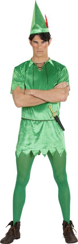 Widmann Peter Pan Costume - Green - Large - Adult Costume