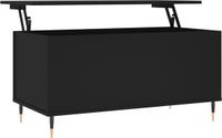 vidaXL Salontafel 90x44,5x45 cm bewerkt hout zwart