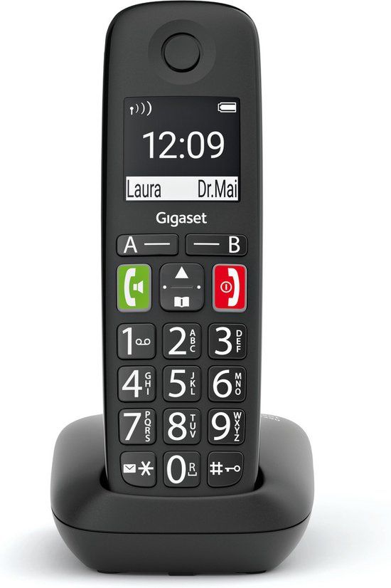 Gigaset E290 E - Draadloze telefoon voor senioren - Zwart