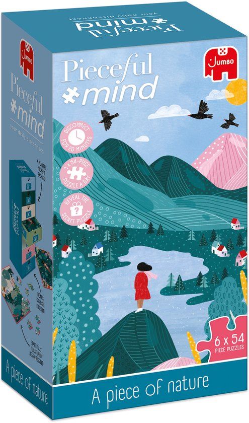 Jumbo Pieceful Mind - A Piece of Nature - Legpuzzel - 6 Puzzels van 54 Stukjes