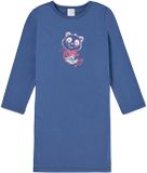 Schiesser Nachthemd lang Meisjes Blauw Printopdruk Lange mouw Katoen 92
