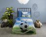Good Morning dekbedovertrek voetbal - 1 persoons 140x200/220 cm - Blauw - 100% Katoen renforce