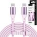 Krüger&Matz Basic - USB C Kabel - 100 W - 1 m - Roze Silikon