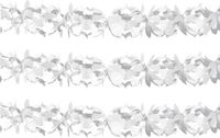 Merkloos / Sans marque Feest slinger/guirlande - Set van 5x stuks - wit - papier - 6 meter - verjaardag