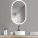 MijnBadkamerSpiegel Miroir de salle de bain Ovale 45 x 75 cm – Anti-buée & Encastré LED Horizontal/Vertical