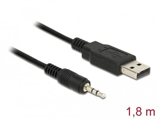 Delock Converter USB 2.0 male > TTL 2.5 mm 3 pin stereo jack male 1.8 m (5 V)
