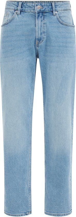 WE Fashion Heren regular fit jeans - Lichtblauw - Katoen - Maat 34/34