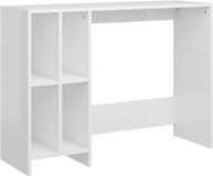 vidaXL Bureau 102,5x35x75 cm bewerkt hout hoogglans wit