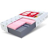 FDM Matras, 160 x 200 cm, hardheid H3 H4, hoogte 24 cm, koudschuimmatras, HR-schuim, visco-schuim, 7 comfortzones, met hypoallergene, wasbare aloë vera overtrek, Oeko-Tex Lunera Max Double