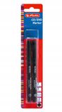 Herlitz CD/DVD Markers, Sneldrogend, Zwart, 2 Stuks