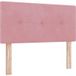 Tête de lit velours rose panneau décoratif avec lumières LED 100 cm