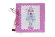Notitieboek roze met koord, notenkraker, 16,5 x 16,5 x 1 cm