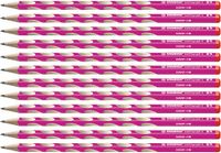 STABILO EASYgraph S Ergonomisch Grafietpotlood voor Rechtshandigen - HB - 12 Stuks - Roze
