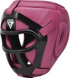 RDX Sports T1 Hoofdbeschermer Met Verwijderbare Gezichtskooi Roze - Extra Large